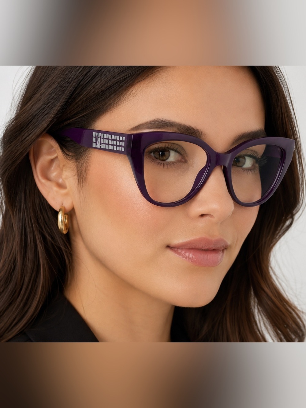 Karl Lagerfeld Purple Cat-Eye Glasses